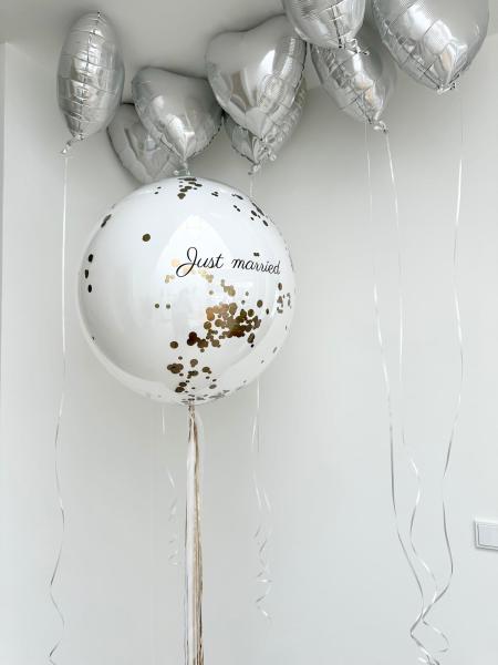 Personalisierter Bubble - Ballon in Ballon - ca. 60cm